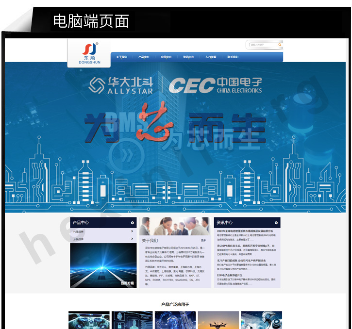 东顺微电子网站制作展示图片1