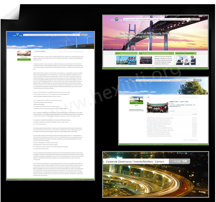 上市安防公司中文版网站建设界面